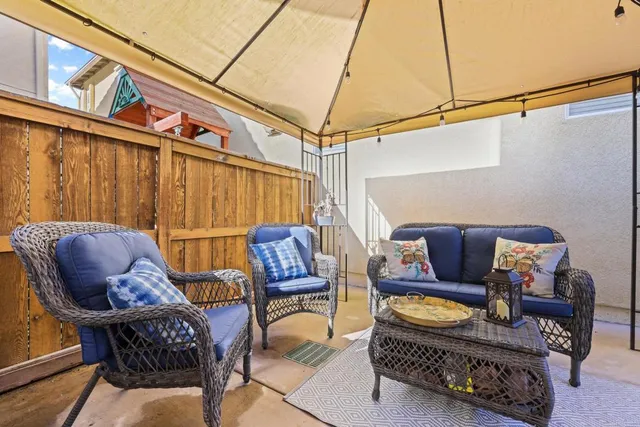 a outdoor living with furniture