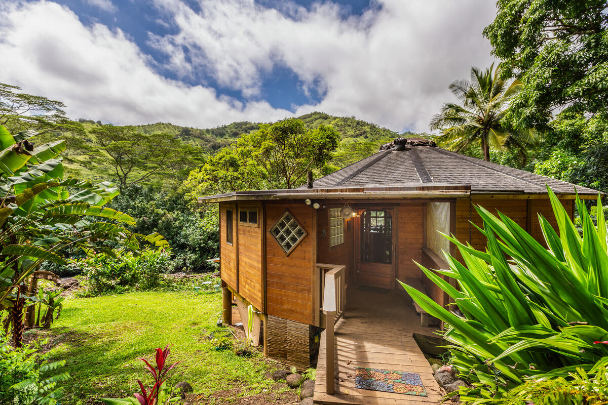 4867 Wainiha Powerhouse Road Hanalei, HI 96714 - Photo 21 of 26 a view of a backyard