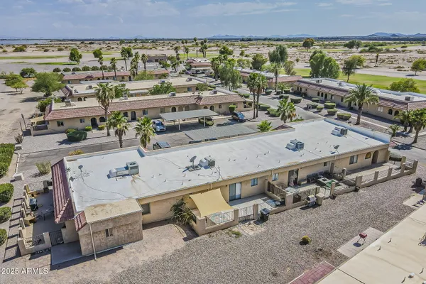 a view of an outdoor space with seating area