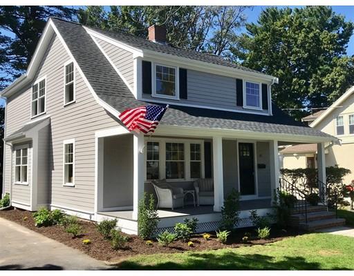 25 Lawton Road Needham, MA 02492 - Photo 1 of 34 a front view of a house with garden