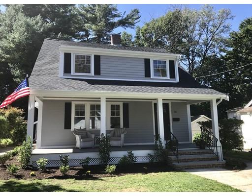 25 Lawton Road Needham, MA 02492 - Photo 2 of 34 a front view of a house with garden