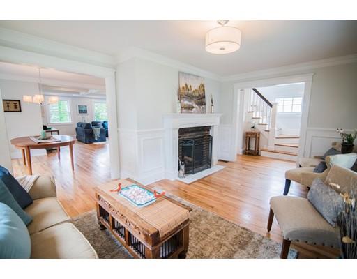 25 Lawton Road Needham, MA 02492 - Photo 5 of 34 a living room with furniture and a fireplace