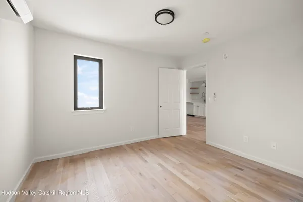 an empty room with a window