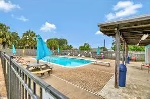 a view of a park with slide