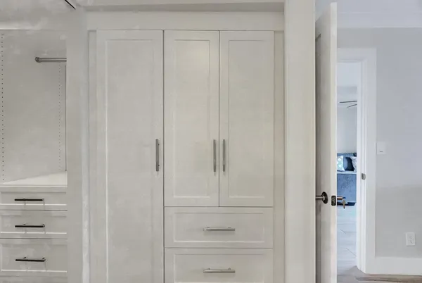 a view of a closet area