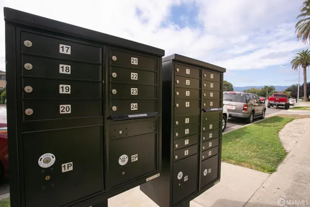 a view of a street sign of a building