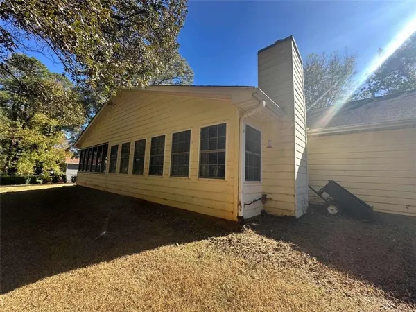 a view of a entryway door front of house