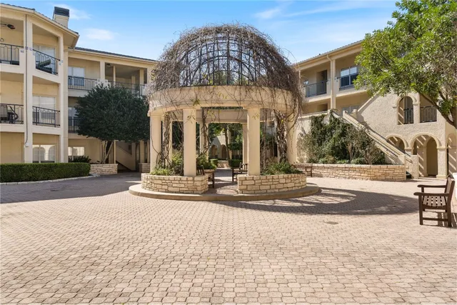 a view of swimming pool from a outdoor space