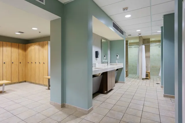 a building view with a outdoor space