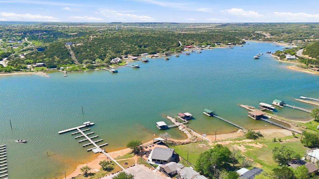 4513 Chapel Road Graham, TX 76450 - Photo 37 of 38 an aerial view of a houses with a lake view