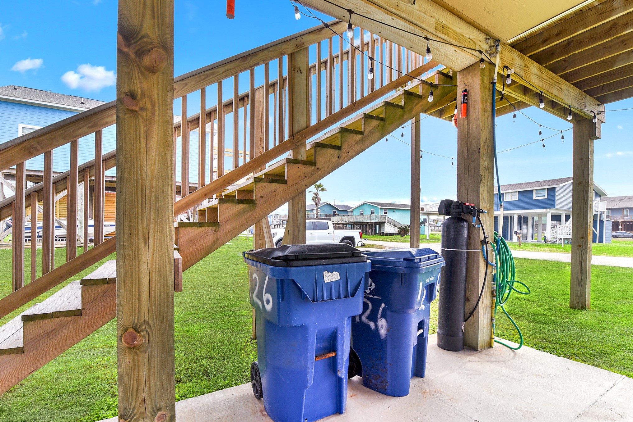 126 Nesmith Place Surfside Beach, TX 77541 - Photo 14 of 48 a view of an outdoor space and deck