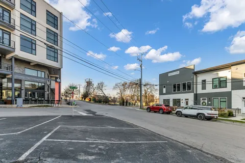 a car parked in front of a building