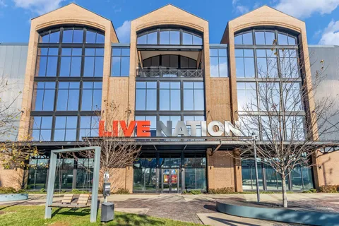 a front view of a building