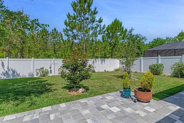 a view of a garden with potted plants