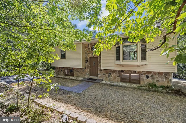 a view of a wooden door