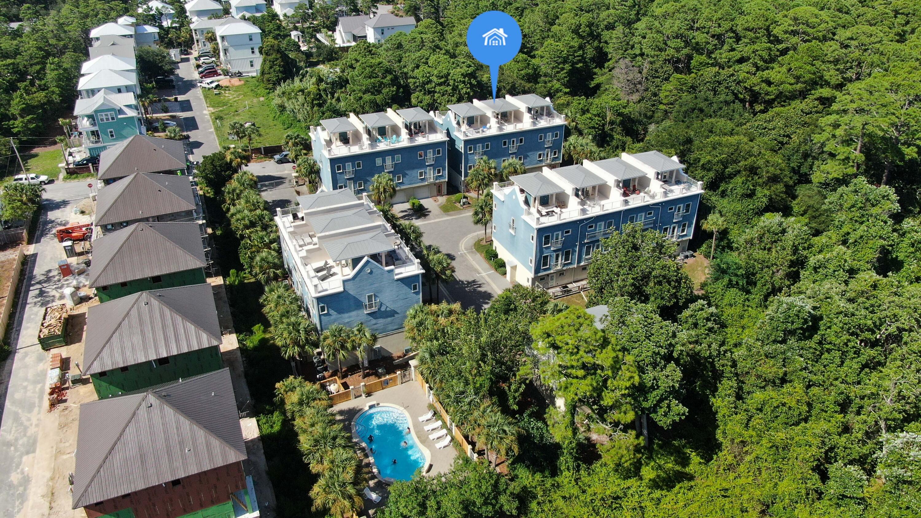 43 Coastal Grove Way, Unit 5 Santa Rosa Beach, FL 32459 - Photo 10 of 56 an aerial view of a house with a yard