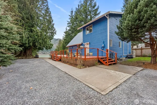 a view of a house with a patio