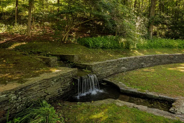 a view of a yard with an outdoor space