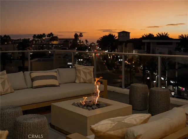 a view of couches with sky view