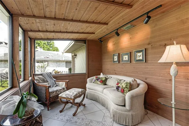 a room with furniture