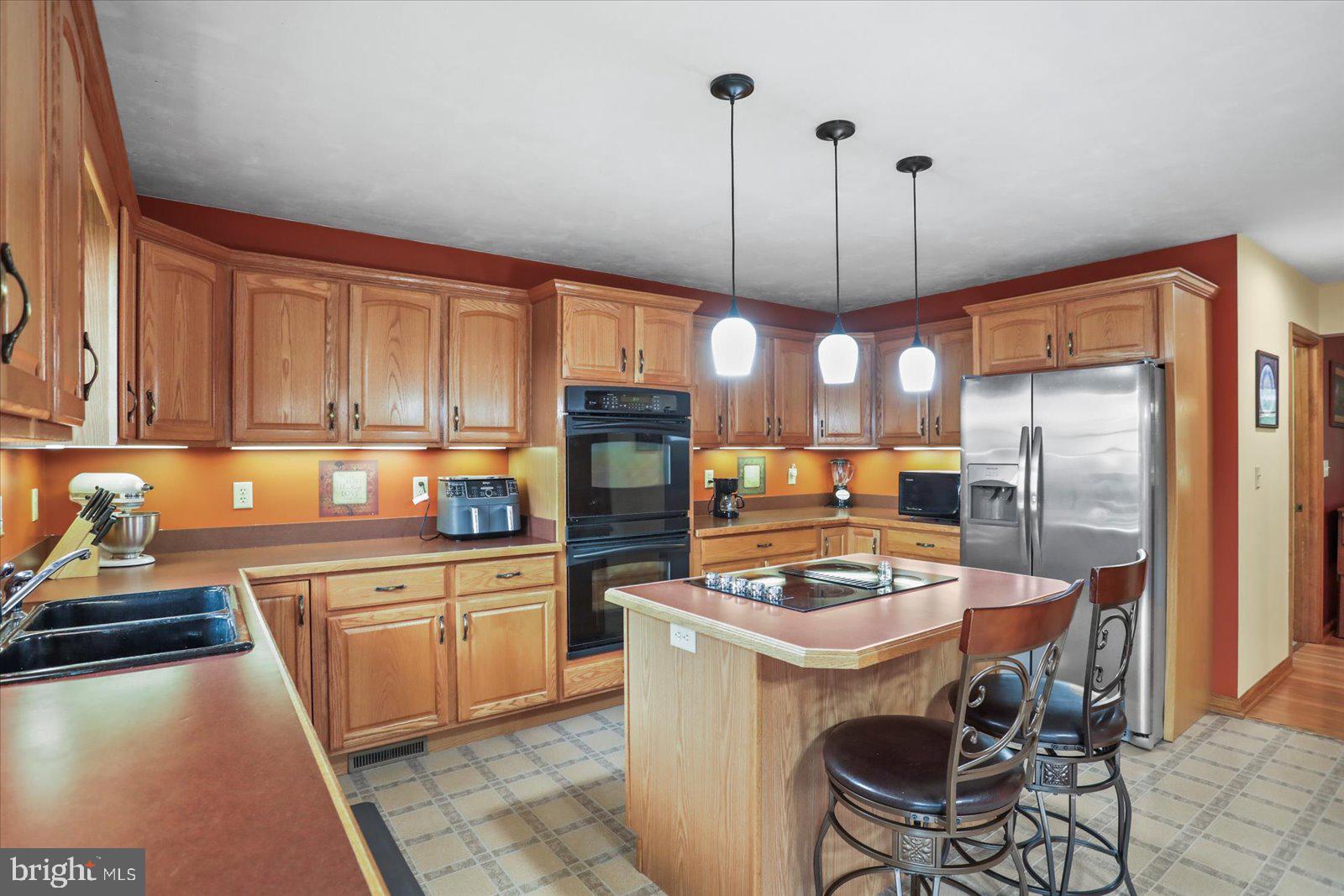115 Packing House Road Hanover, PA 17331 - Photo 24 of 59 a kitchen with stainless steel appliances kitchen island granite countertop a sink a stove a refrigerator cabinets and chairs