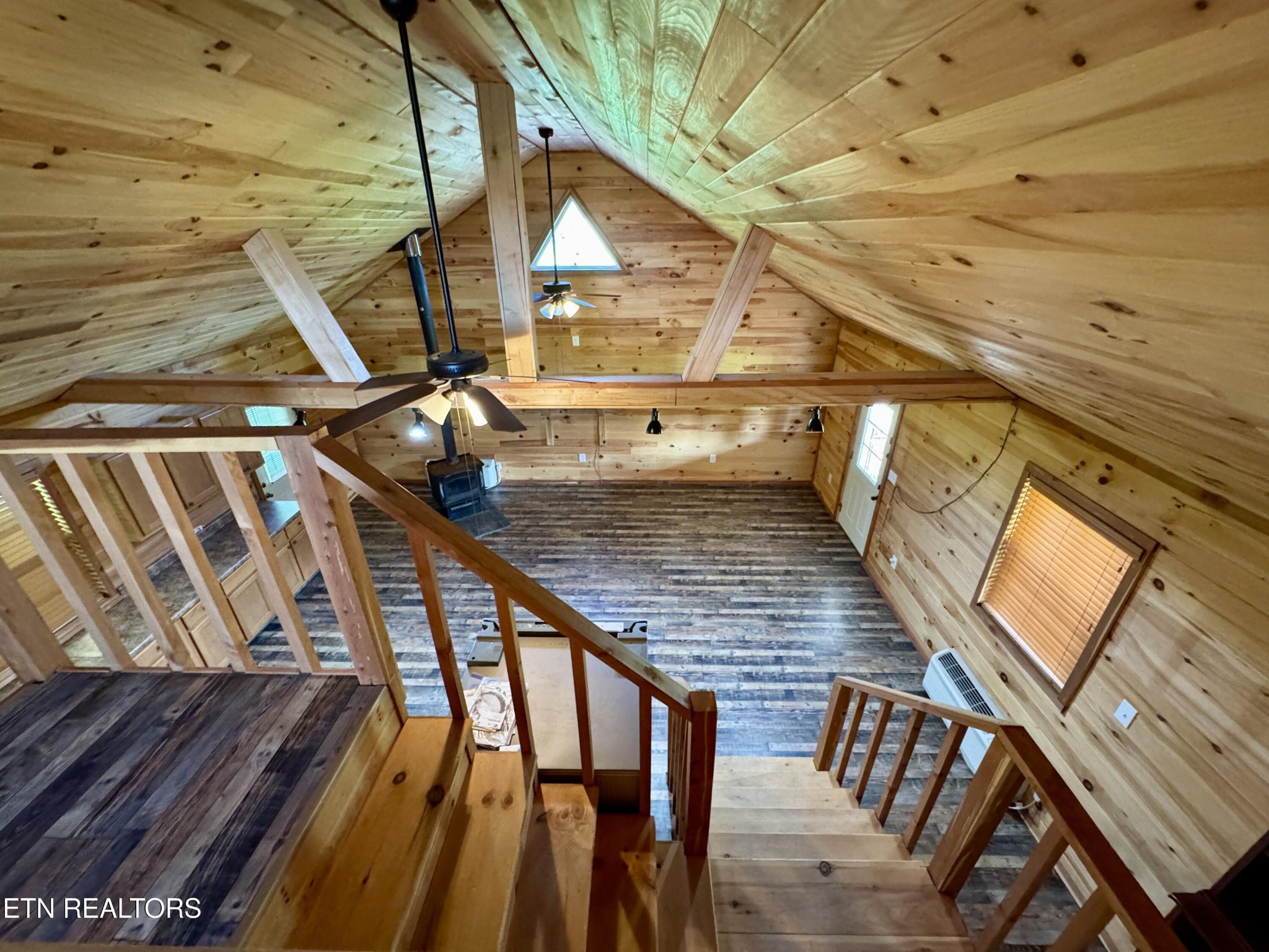 1336 Baldwin Gulf Road Clarkrange, TN 38553 - Photo 28 of 47 a view of deck with wooden floor and staircase