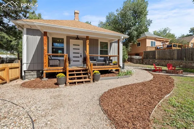 a view of a lounge chairs in the patio