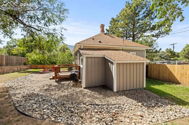 a view of a house with a backyard