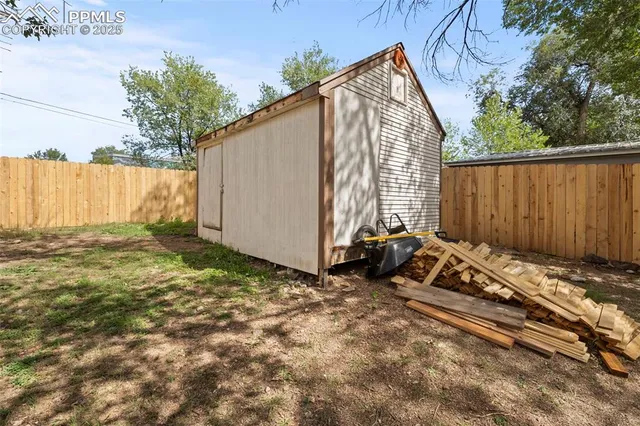 a backyard of a house