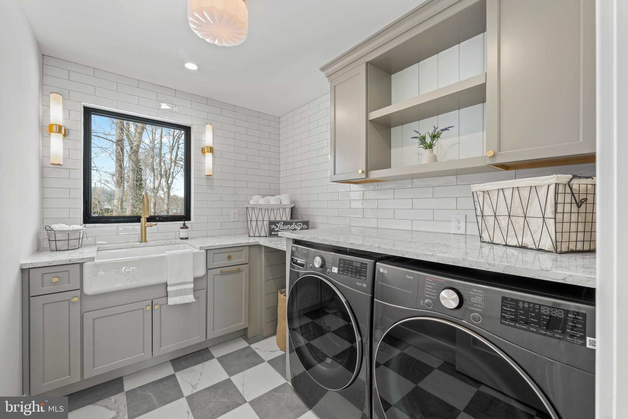 2577 Wayland Road Berwyn, PA 19312 - Photo 61 of 79 Upper Floor Laundry Room with Custom Cabinetry
