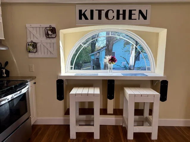 a front view of a house with entryway