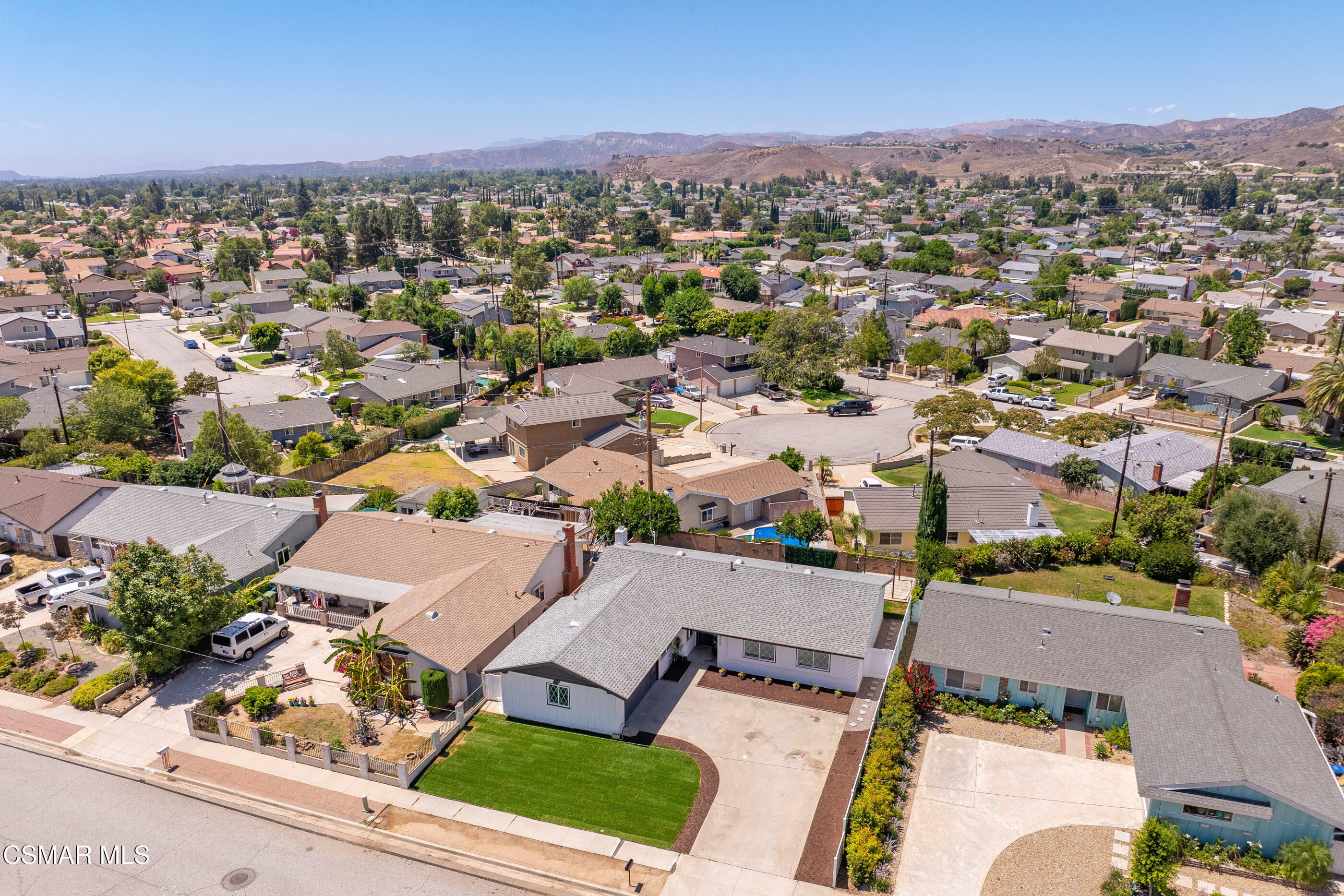 6669 Charing Street Simi Valley, CA 93063 - Photo 52 of 52 an aerial view of residential houses with outdoor space