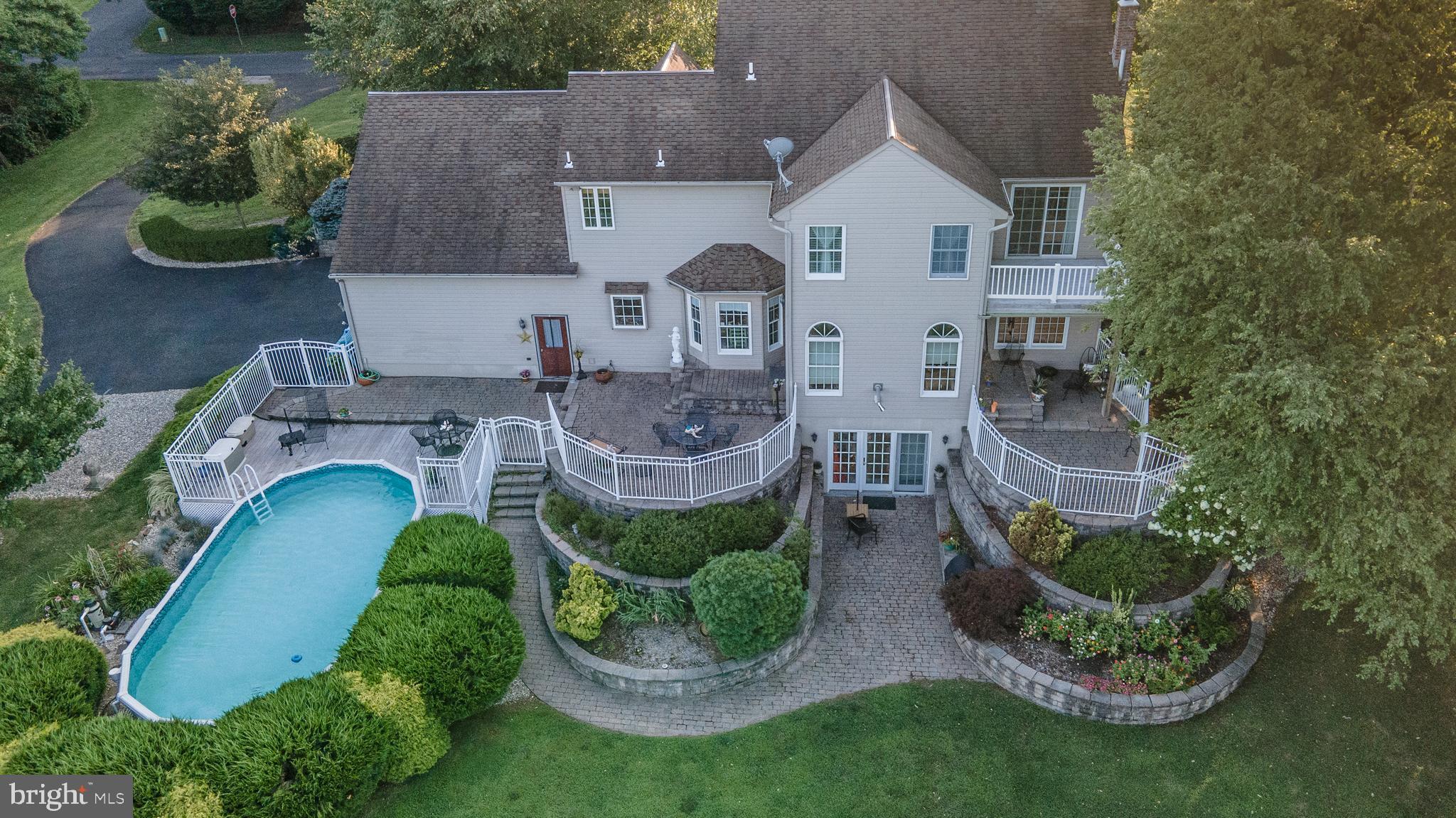 220 Valley View Road Riegelsville, PA 18077 - Photo 3 of 34 Patio and garden terrace views - rear