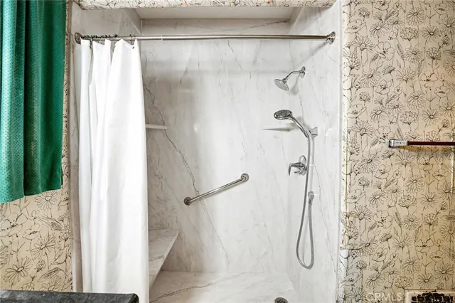 a view of a hallway with a natural light