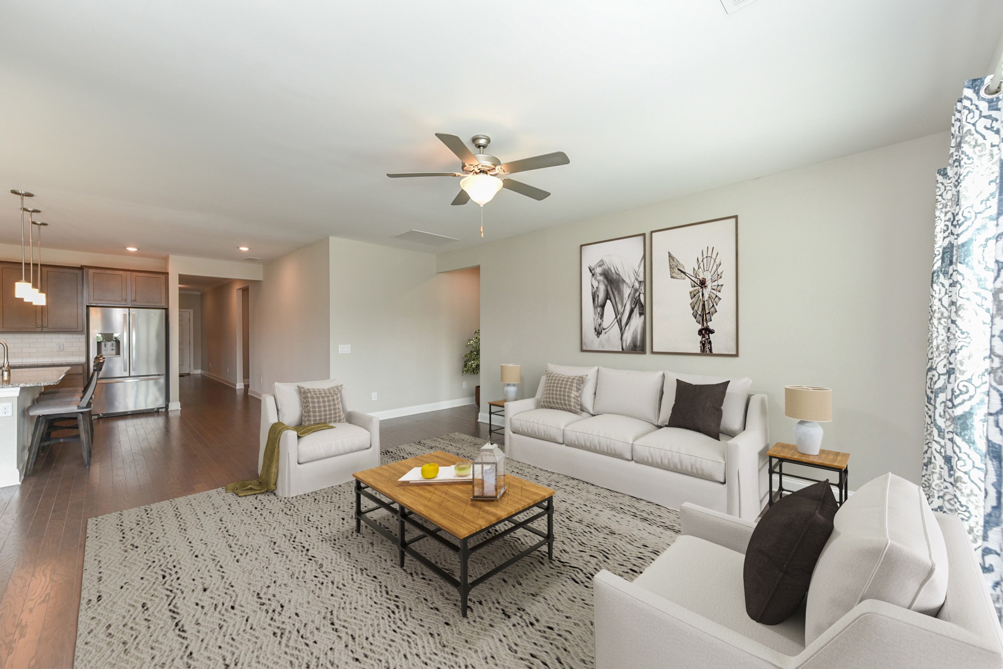 551 Fall Creek Circle Goodlettsville, TN 37072 - Photo 8 of 28 a living room with furniture and a chandelier