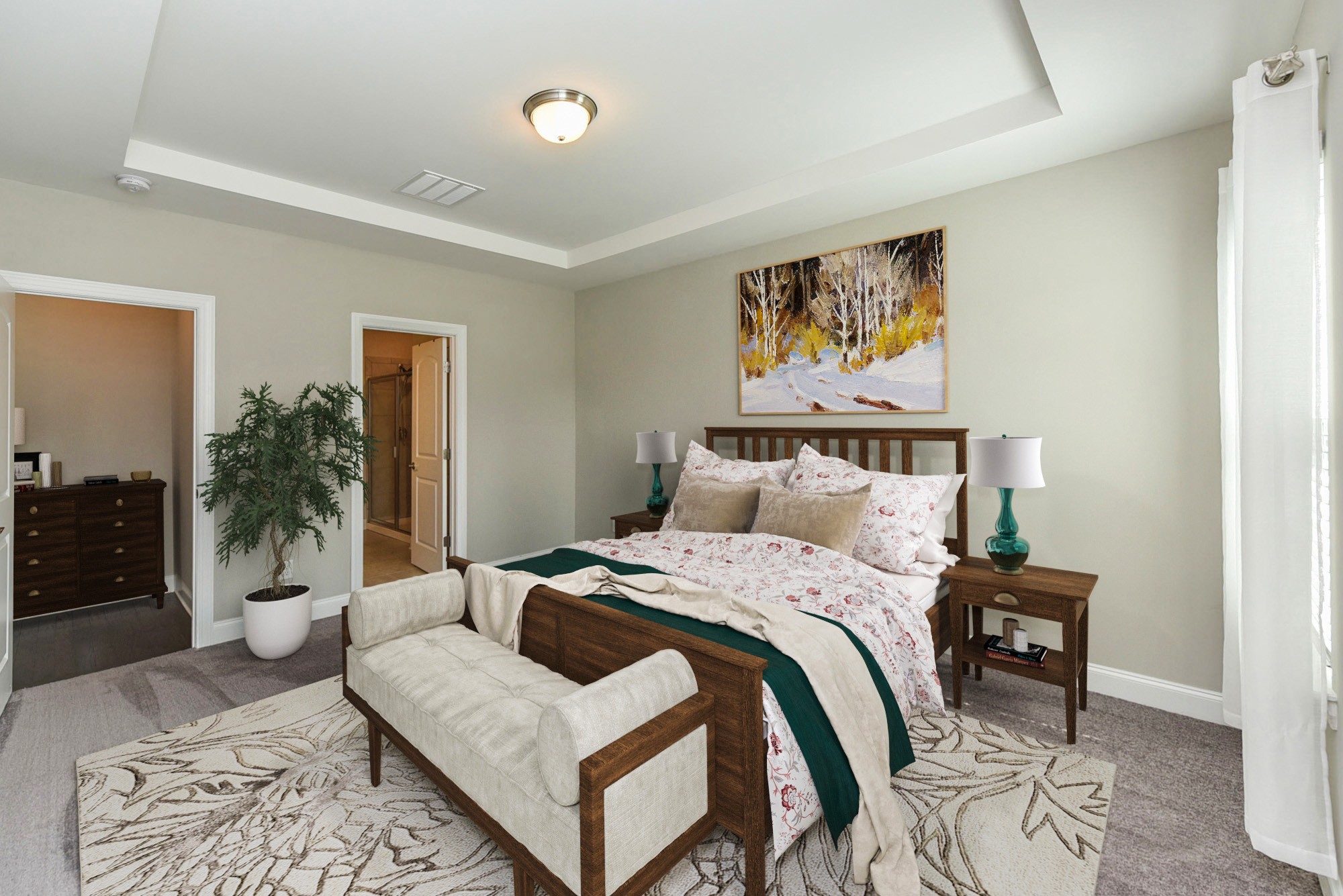 551 Fall Creek Circle Goodlettsville, TN 37072 - Photo 10 of 28 a bedroom with a bed a couch and potted plant