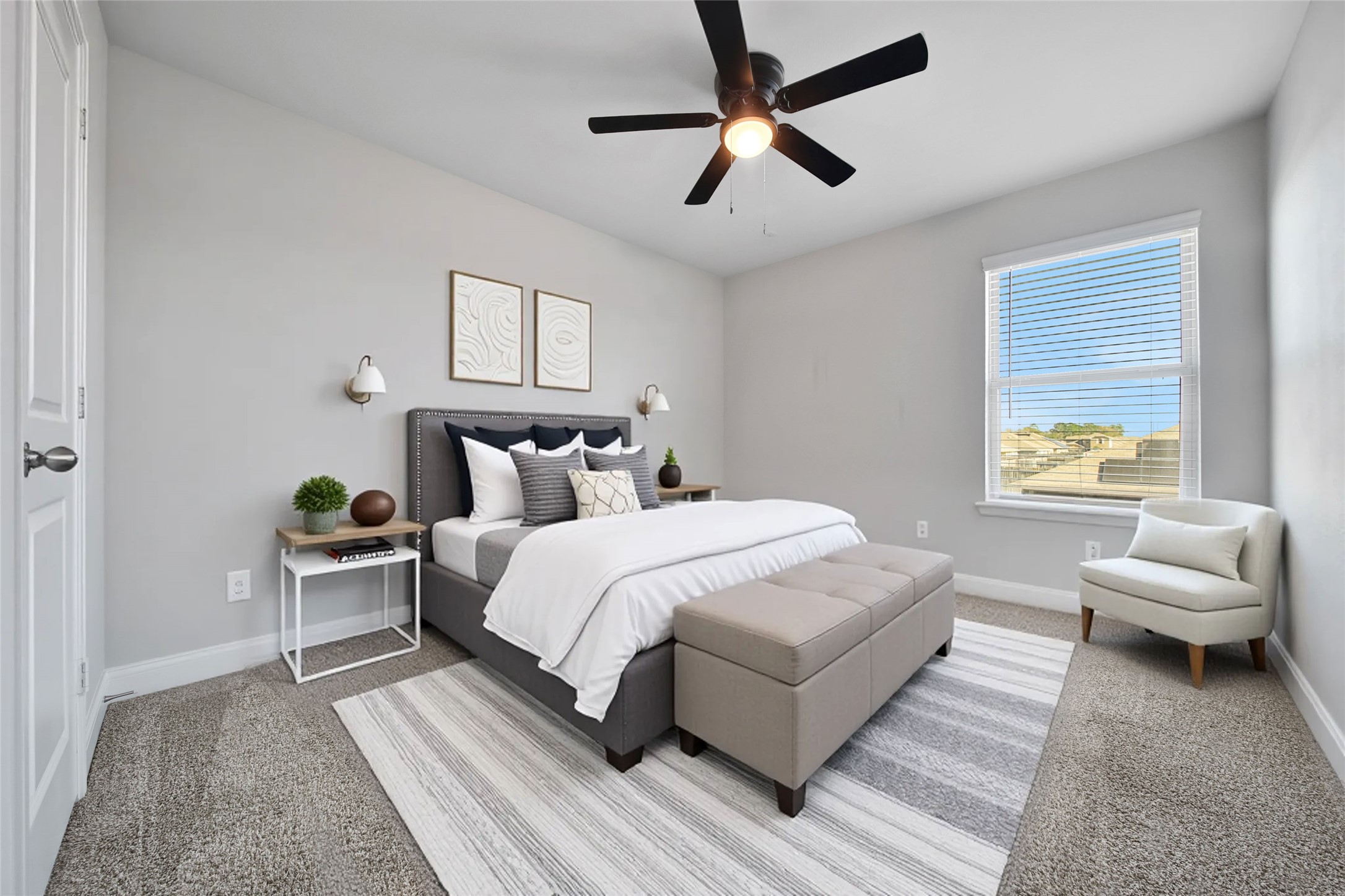 2415 Sutton Hollow Court Spring, TX 77373 - Photo 28 of 40 a bedroom with a bed furniture and a window