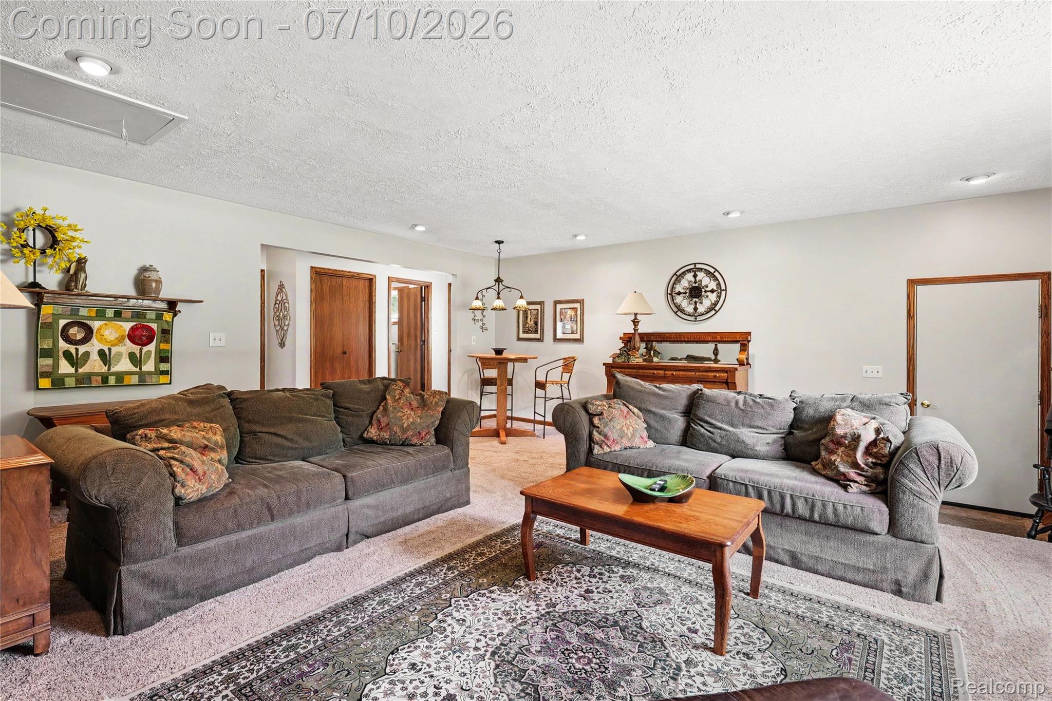 2180 Hurst Road St. Clair, MI 48079 - Photo 10 of 39 Spacious living area featuring light-toned walls and recessed lighting
