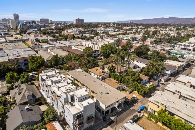 an aerial view of a city