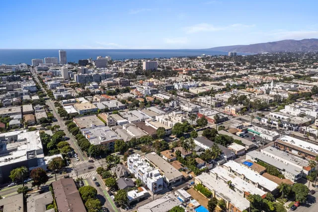 an aerial view of a city