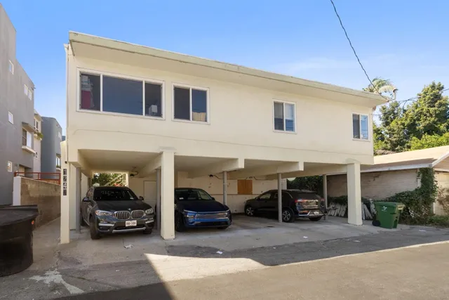 a view of a car garage