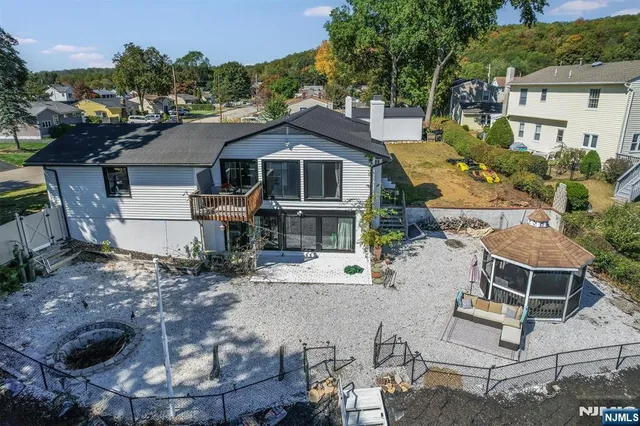 an aerial view of multiple house