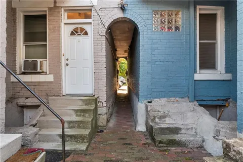 a front view of a house with hallway