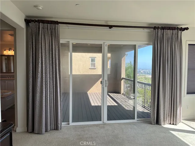 an entryway with a staircase