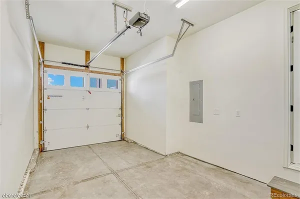a view of a garage