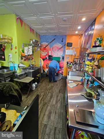 a room with gym equipment