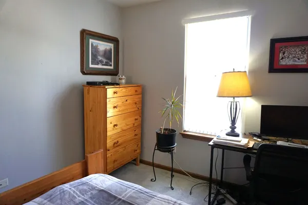 a workspace with a couch