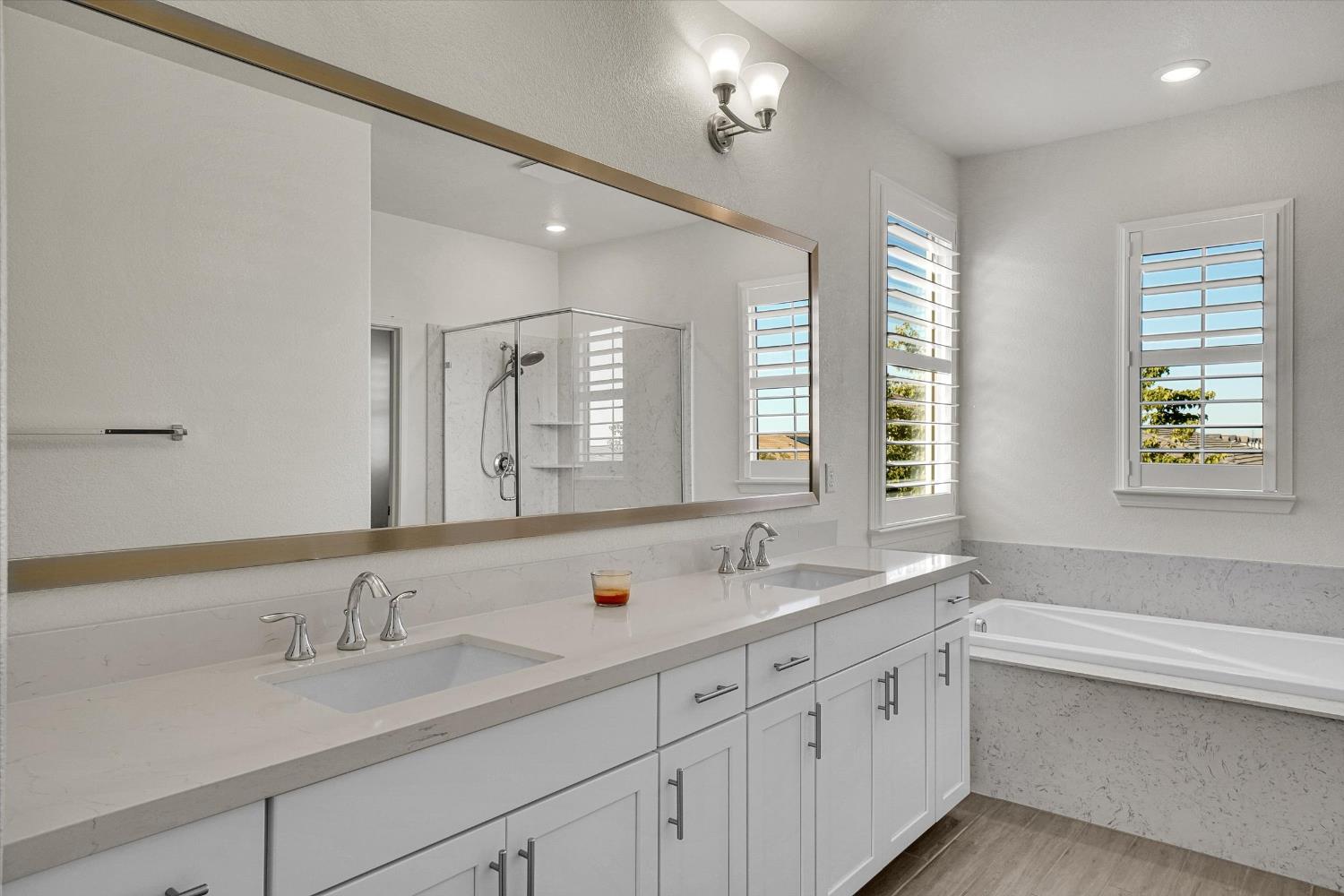 5280 Fandango Loop Roseville, CA 95747 - Photo 31 of 53 Master Bathroom w Dual sinks, separate tub and shutters