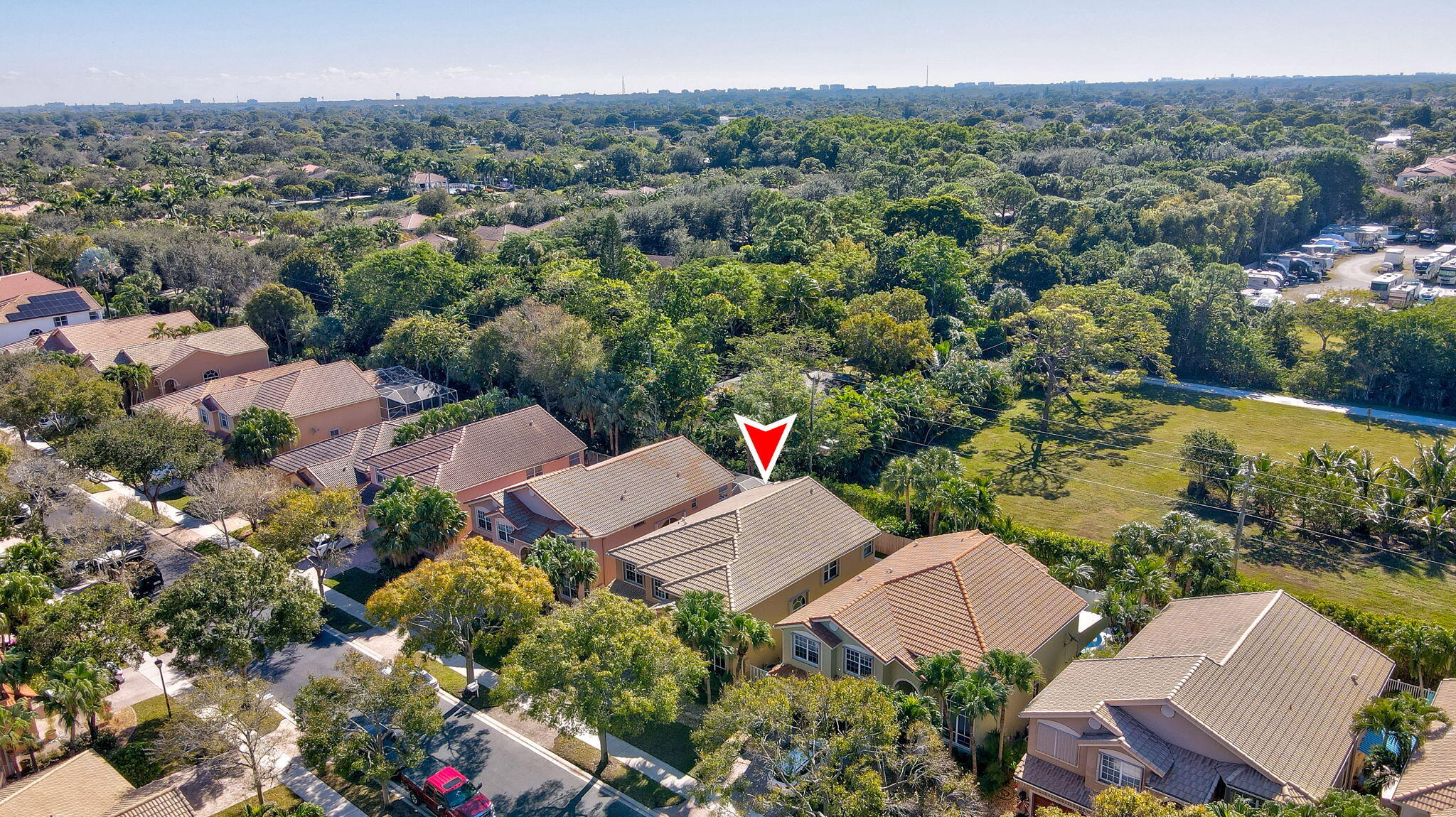 4816 South Classical Boulevard Delray Beach, FL 33445 - Photo 42 of 44 an aerial view of a houses with a yard