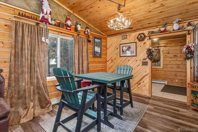 a view of an outdoor space with seating